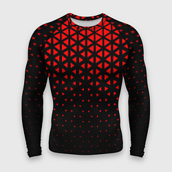 Рашгард мужской Геометрический градиент - чёрно-красный, цвет: 3D-принт