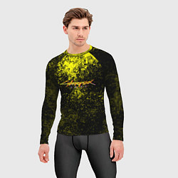 Рашгард мужской Cyberpunk брызги красок, цвет: 3D-принт — фото 2
