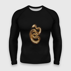 Мужской рашгард Золотая змея символ 2025 года