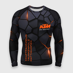 Рашгард мужской KTM - плиты с эффектом свечения, цвет: 3D-принт