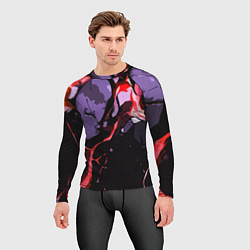 Рашгард мужской Красный разлом в камне, цвет: 3D-принт — фото 2