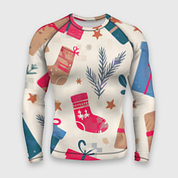 Мужской рашгард Новогодняя атмосфера