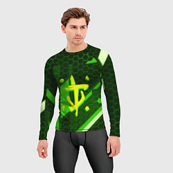 Рашгард мужской Doom geometry green, цвет: 3D-принт — фото 2