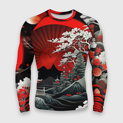 Рашгард мужской Деревья Японии и природа, цвет: 3D-принт