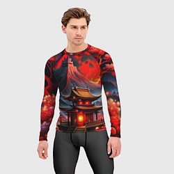 Рашгард мужской Japan red nature, цвет: 3D-принт — фото 2