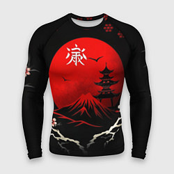 Мужской рашгард Japan red black nature