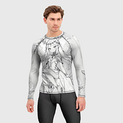 Рашгард мужской Эльфийка рисунок карандашом, цвет: 3D-принт — фото 2