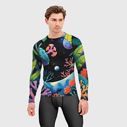 Рашгард мужской Подводная фантастика, цвет: 3D-принт — фото 2