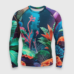 Рашгард мужской Морские растения, цвет: 3D-принт