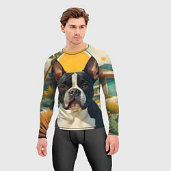 Рашгард мужской Бульдог и лето, цвет: 3D-принт — фото 2