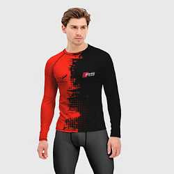 Рашгард мужской AUDI quattro black and red, цвет: 3D-принт — фото 2