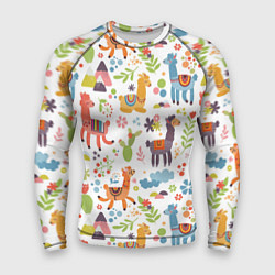 Рашгард мужской Ламы паттерн, цвет: 3D-принт