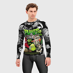 Рашгард мужской Растения против зомби персонажи, цвет: 3D-принт — фото 2