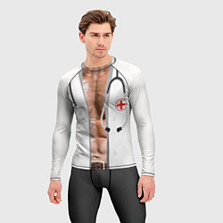 Рашгард мужской Костюм доктора с накаченным телом, цвет: 3D-принт — фото 2