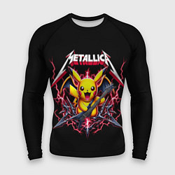 Рашгард мужской Metallica - cool Pikachu, цвет: 3D-принт