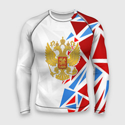 Мужской рашгард Герб России - фрагментация цветов