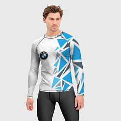 Рашгард мужской Бмв - фрагментация синяя, цвет: 3D-принт — фото 2