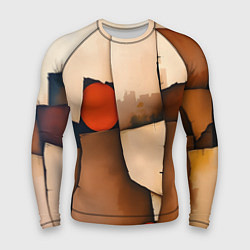 Рашгард мужской Фрагментированная композиция, цвет: 3D-принт