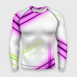Мужской рашгард Green white pink line