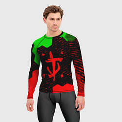 Рашгард мужской Doom лого соты текстура, цвет: 3D-принт — фото 2