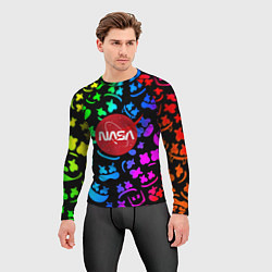 Рашгард мужской Marshmello x NASA gradient, цвет: 3D-принт — фото 2