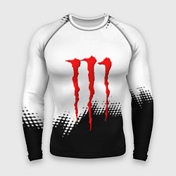 Рашгард мужской Monster energy чёрно белые краски, цвет: 3D-принт