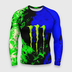 Рашгард мужской Monster energy кислотный огонь, цвет: 3D-принт