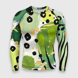 Мужской рашгард Зеленый анималистичный паттерн