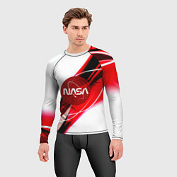Рашгард мужской Nasa абстрактные полосы, цвет: 3D-принт — фото 2
