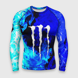 Мужской рашгард Monster energy синий дым