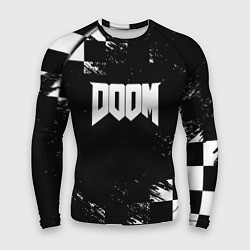 Рашгард мужской Doom краски клетка, цвет: 3D-принт