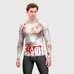 Рашгард мужской Кровь с царапинами заляпанная, цвет: 3D-принт — фото 2