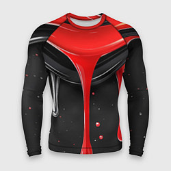 Рашгард мужской Красная и черная краска текстура, цвет: 3D-принт