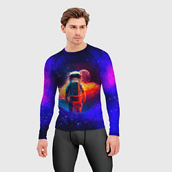 Рашгард мужской Огненный путь космонавта, цвет: 3D-принт — фото 2