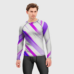 Рашгард мужской Color white pink, цвет: 3D-принт — фото 2