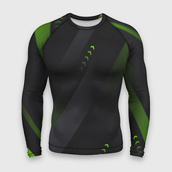 Мужской рашгард Color black green