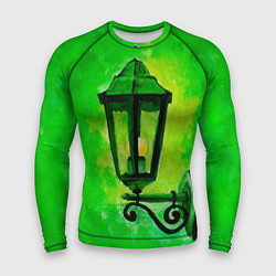 Мужской рашгард Уличный зелёный фонарь