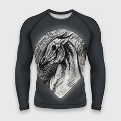 Рашгард мужской Черепа лошадей - эскиз, цвет: 3D-принт