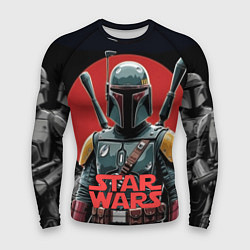 Мужской рашгард Boba Fett звездные войны