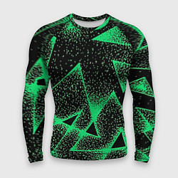 Рашгард мужской A light green triangle with dots, цвет: 3D-принт