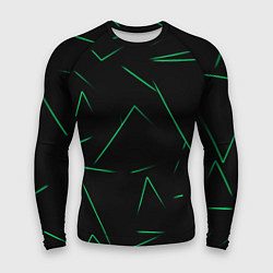 Мужской рашгард Color light green line