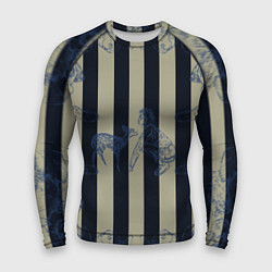 Рашгард мужской Чёрные полосы, цвет: 3D-принт