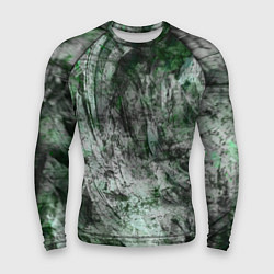 Мужской рашгард Абстракция - grey emerald rock
