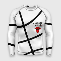 Рашгард мужской Чикаго Буллз на белом фоне, цвет: 3D-принт