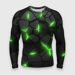 Рашгард мужской Зеленая неоновая броня, цвет: 3D-принт