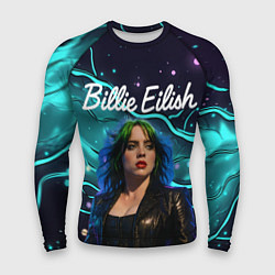 Рашгард мужской Певица Билли Айлиш, цвет: 3D-принт
