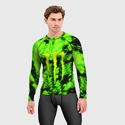 Рашгард мужской Monster energy кислотное лого, цвет: 3D-принт — фото 2