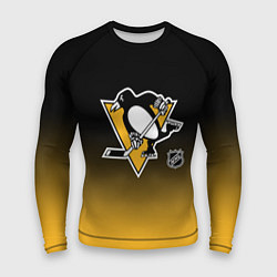 Рашгард мужской Питтсбург Пингвинз - градиент, цвет: 3D-принт