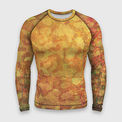 Мужской рашгард Абстракция - orange camouflage