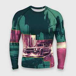 Рашгард мужской Дрифтующий спорткар, цвет: 3D-принт